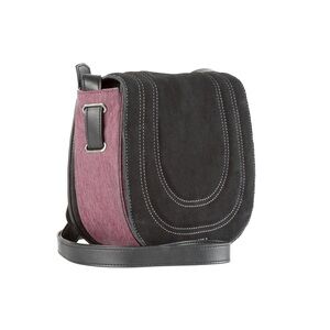5.11 Tactical Black and Mauve Crossbody Saddle Bag with Contrast Stitching